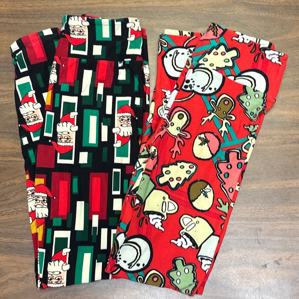 LuLaRoe Christmas Leggings - set of 2